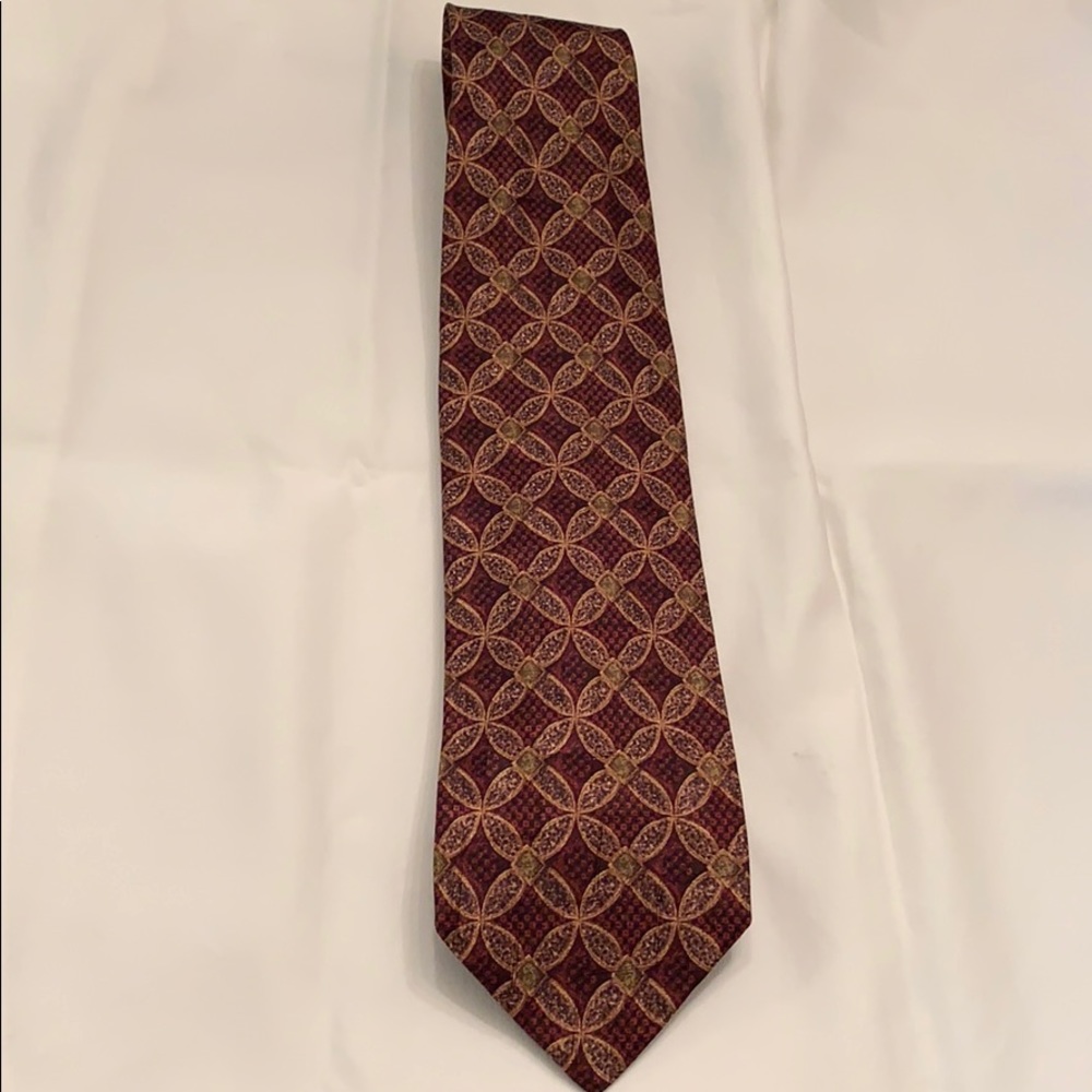 Ermenegildo zegna tie. Burgundy/olive. Like new